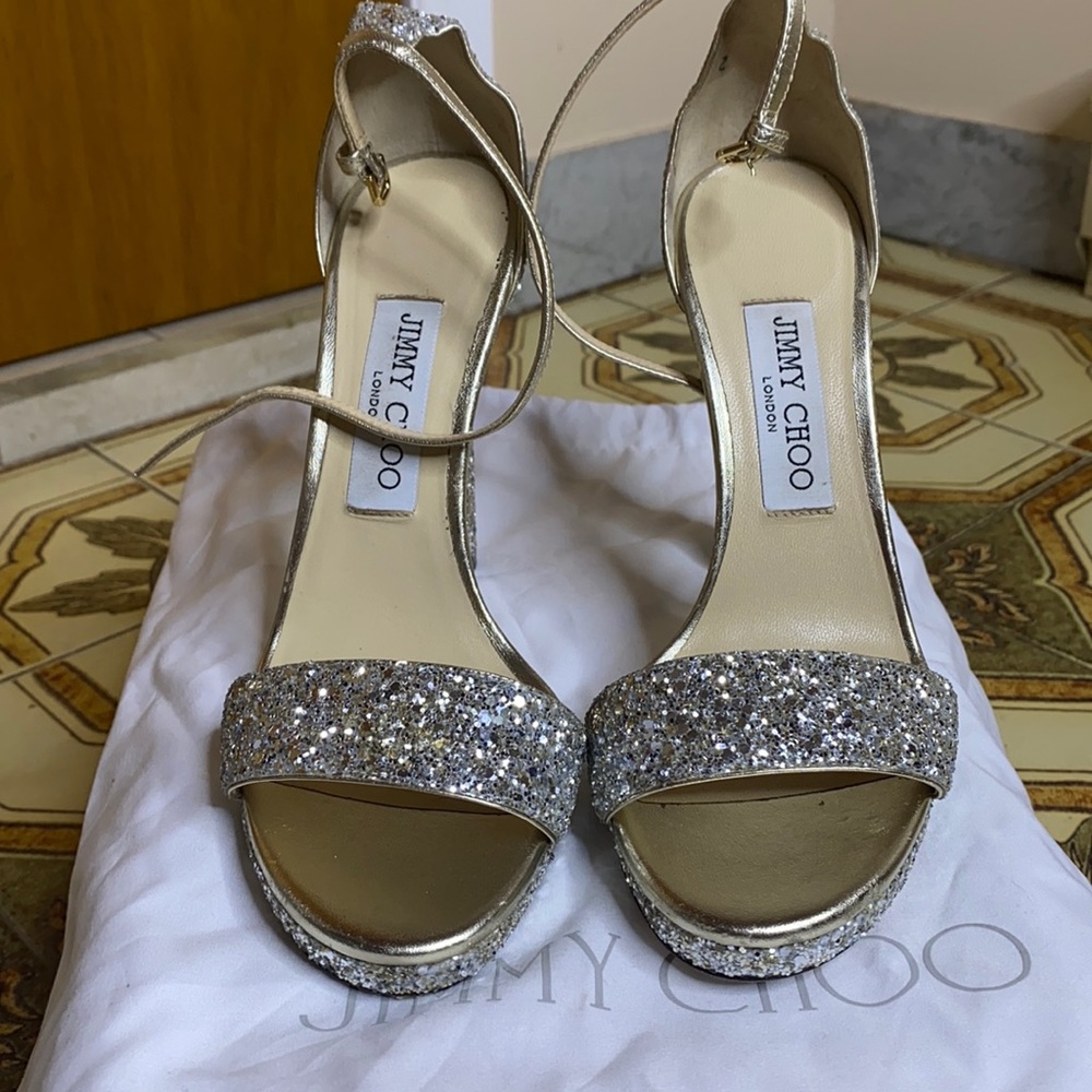 Jimmy choo Misty 100 5 inch sandals. Sold AS IS